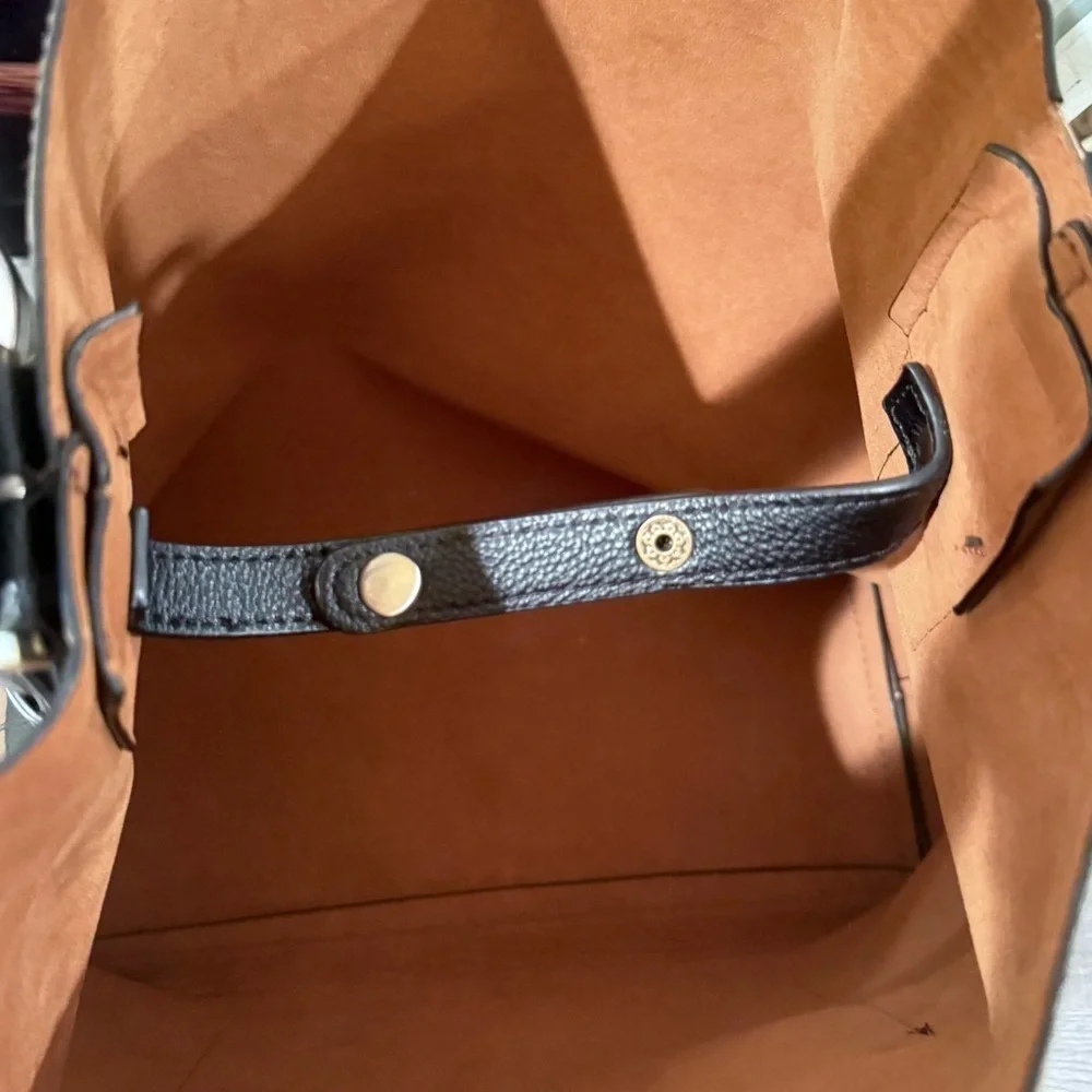 Classic Women’s Hobo Shoulder Bag Vegan Leather Snap Closure Coffee Large